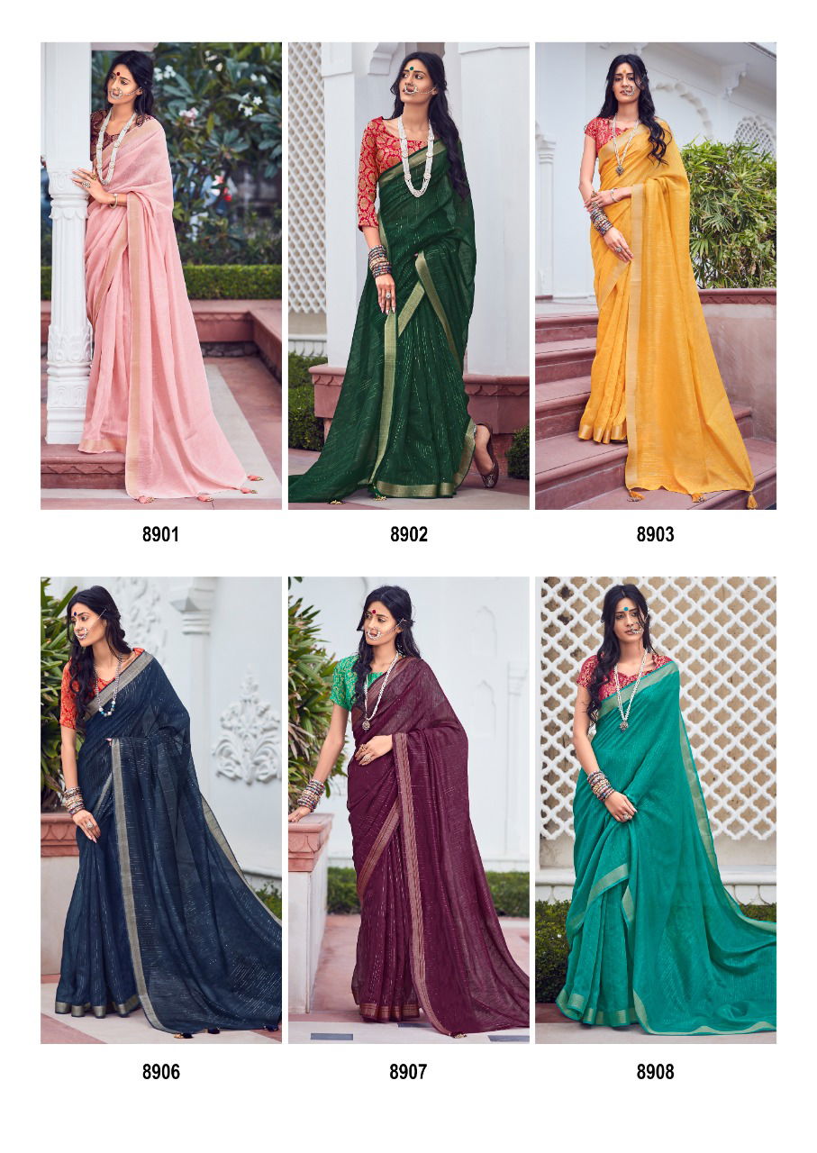 Lt Shaze Fancy Party Wear Linen Silk Latest Designer Saree Collection